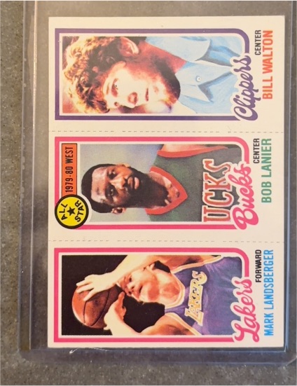 1980-81 Topps #10 Mark Landsberger / Bob Lanier / Bill Walton — front