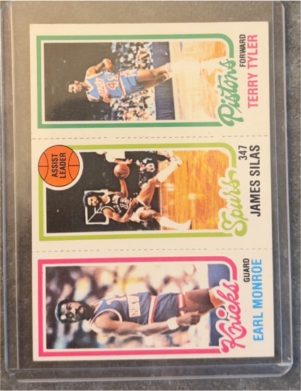 1980-81 Topps #170 Earl Monroe / James Silas / Terry Tyler — front