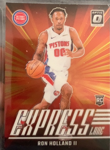 2024-25 Donruss Optic #15 Ron Holland II Express Lane Rookie Detroit Pistons — front