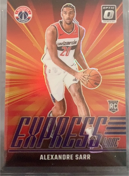 2024-25 Panini Donruss Optic #11 Alexandre Sarr Express Lane Purple Prizm Rookie — front