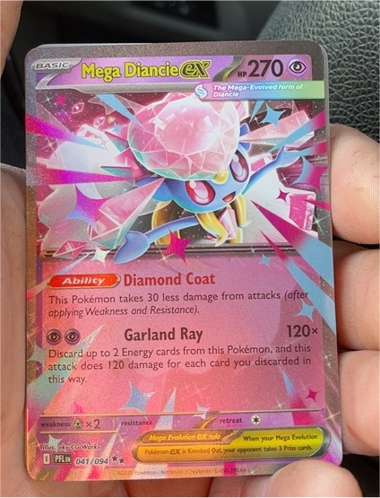 2025 Pokémon Phantasmal Flames #041 Mega Diancie ex — front