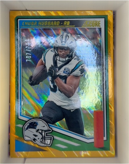 2025 Panini Score #76 Chuba Hubbard — front