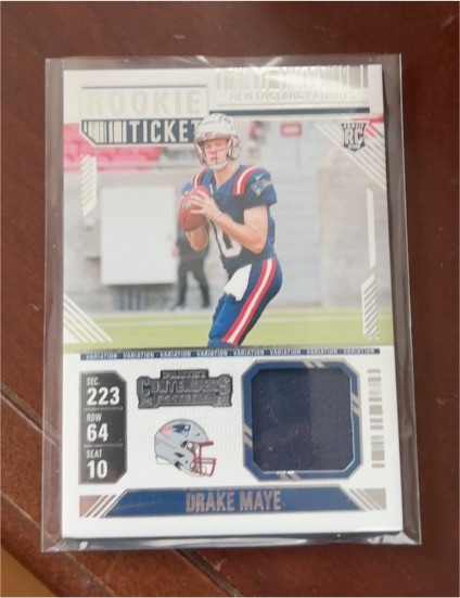 2024 Panini Contenders Rookie Ticket #RTS-DME Drake Maye — front