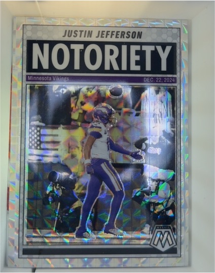 2025 Panini Mosaic #6 Justin Jefferson Notoriety — front