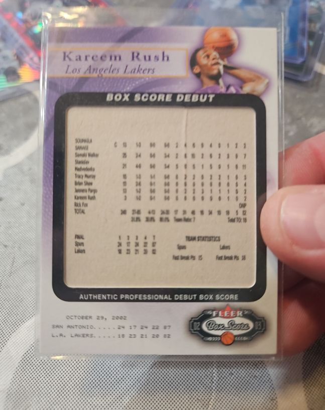 2002 Fleer Box Score Debut #10 Kareem Rush — front