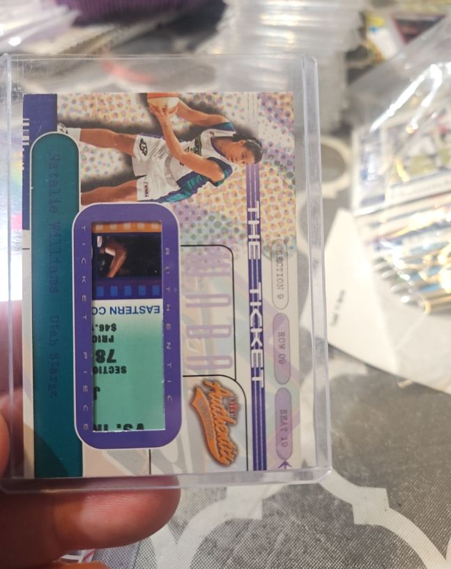 2002 Fleer Authentix WNBA The Ticket #14TT Natalie Williams — front