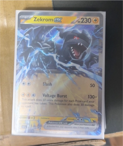 2023 Pokemon Scarlet & Violet Black Bolt #034/086 Zekrom EX — front