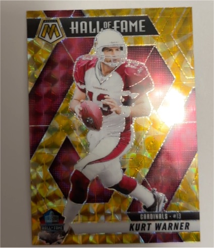 2025 Panini Mosaic #13 Kurt Warner Hall of Fame — front