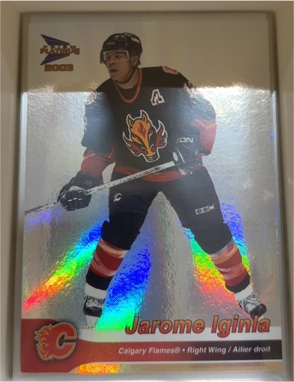 2003 McDonald's Pacific Prism Platinum #5 Jarome Iginla — front