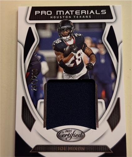 2025 Panini Certified Pro Materials #PM-JMN Joe Mixon — front