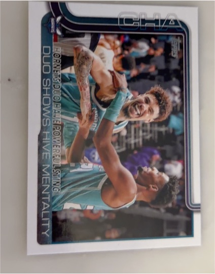 2025-26 Topps #283 Hornets Duo Have Powerful Sting: Duo Shows Hive Mentality — front
