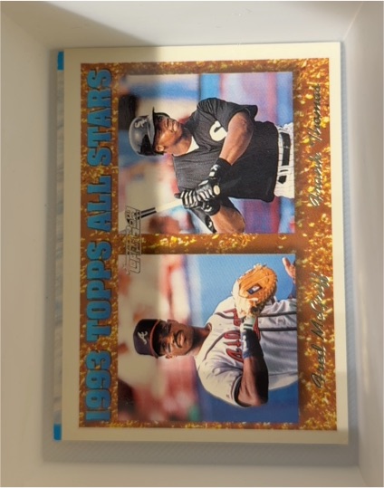 1994 Topps #384 Fred McGriff / Frank Thomas — front