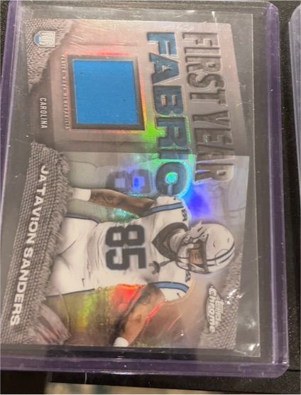 2024 Topps Chrome #FYF-JS Jatavion Sanders First Year Fabric — front