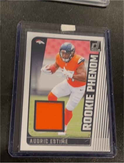 2024 Panini Donruss #RPJ-AES Audric Estime Rookie Phenom Jerseys — front