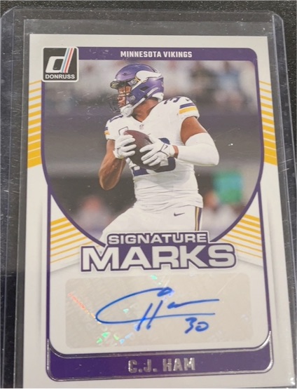 2024 Panini Donruss Signature Marks #SMA-CHA C.J. Ham — front