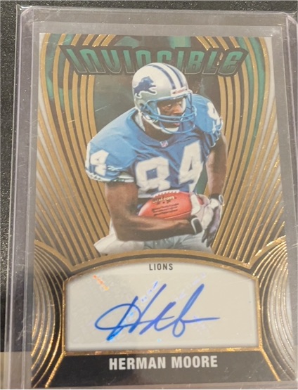 2022 Panini Chronicles Invincible Autographs #INV-HEM Herman Moore — front