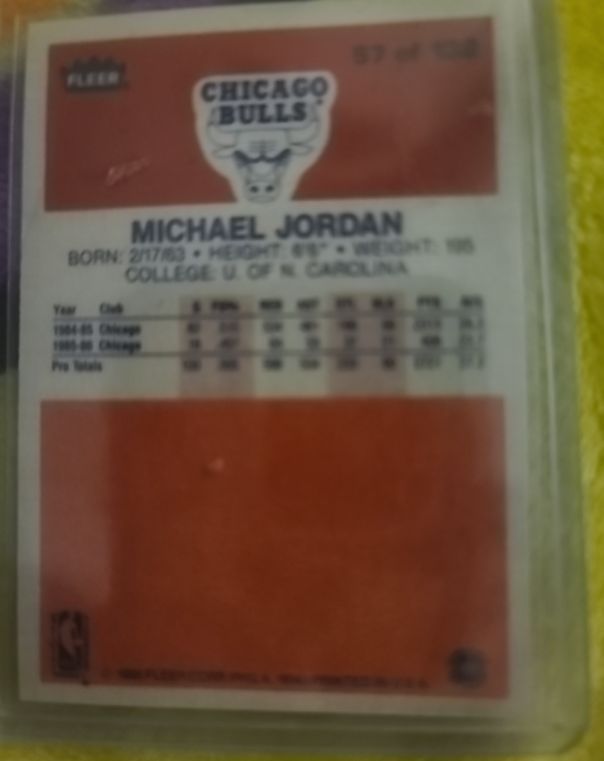 1989 Fleer #57 Michael Jordan — front