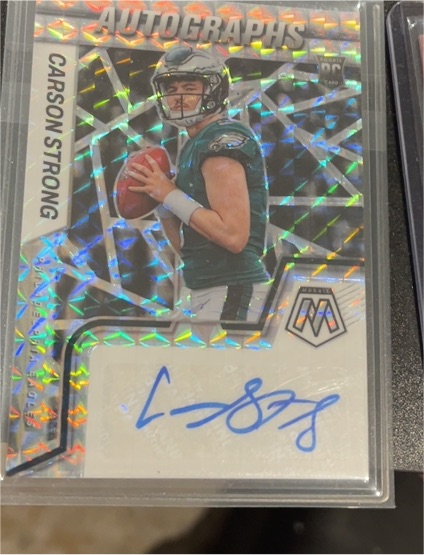 2022 Panini Mosaic #RAM-CS Carson Strong Rookie Autograph — front