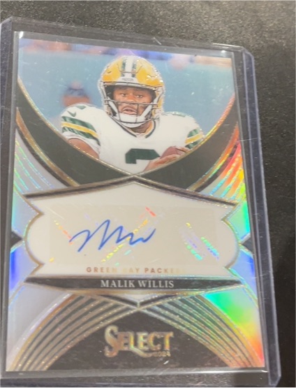 2024 Panini Select - Select Signatures Malik Willis #SSP-MWS Silver Prizm (AU) — front