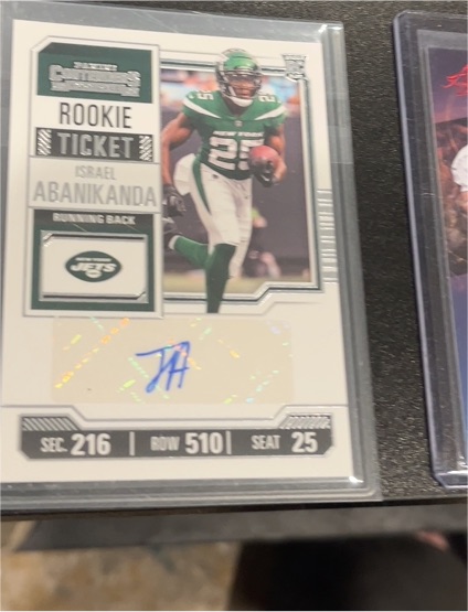 2023 Panini Contenders #173 Israel Abanikanda Rookie Ticket — front