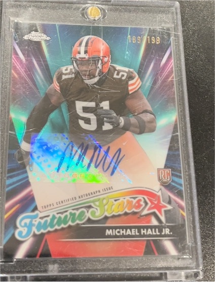 2024 Topps Chrome Future Stars Autograph #FSA-MHJ Michael Hall Jr. — front