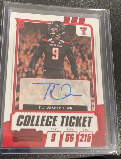 2021 Panini Contenders Draft Picks #243 T.J. Vasher — front