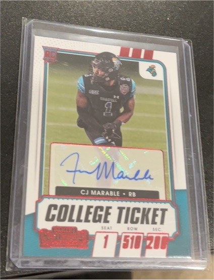2021 Panini Contenders Draft Picks #320 CJ Marable — front