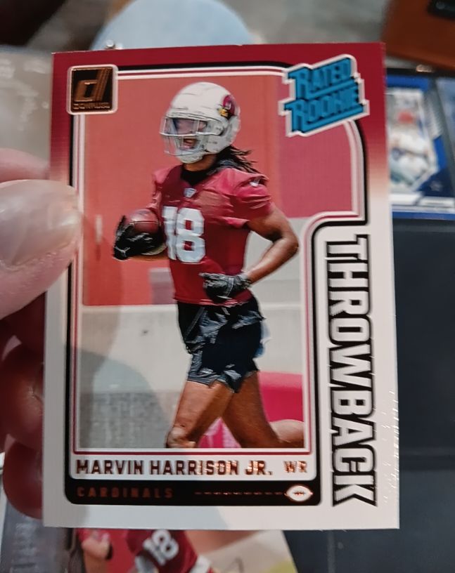 2024 Donruss #44 Marvin Harrison Jr. Rated Rookies Throwback — front