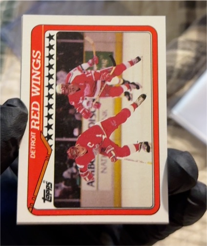 1990-91 Topps #133 Detroit Red Wings — front