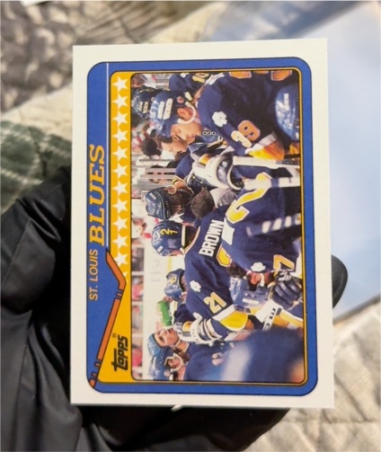 1990 Topps #220 St. Louis Blues Team Card — front
