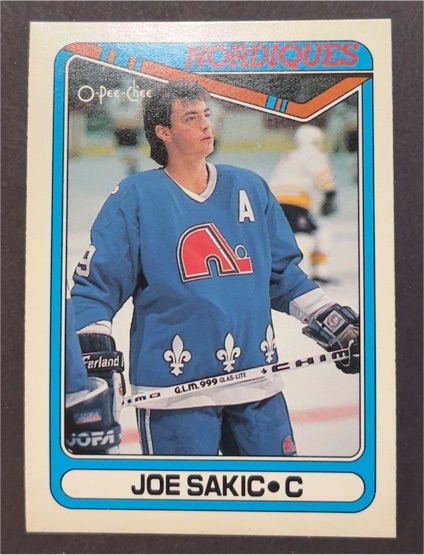 1990-91 O-Pee-Chee #384 Joe Sakic — front