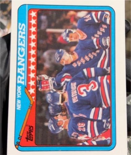 1990-91 Topps #101 New York Rangers — front