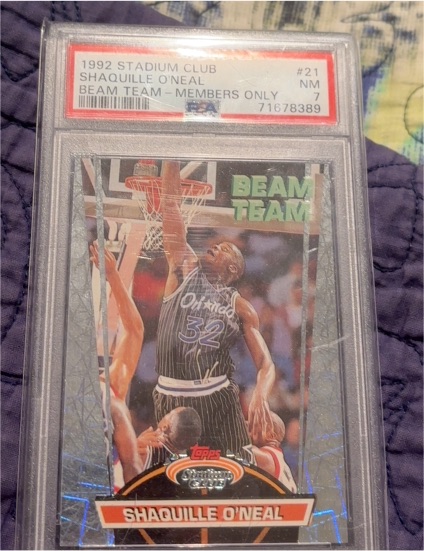 1992 Stadium Club #21 Shaquille O'Neal Beam Team Members Only — front