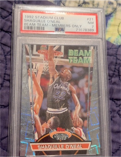 1992 Topps Stadium Club Beam Team #21 Shaquille O'Neal — front