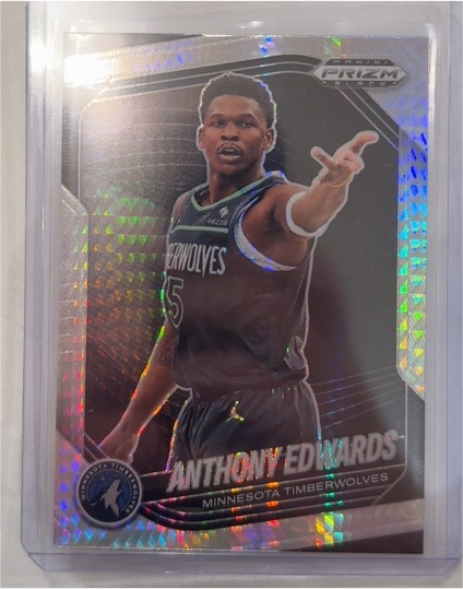 2024-25 Panini Prizm Black #17 Anthony Edwards — front