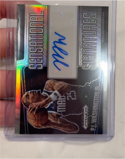 2024-25 Panini Prizm Black #SS-PJW P.J. Washington Jr. Sensational Signatures — front
