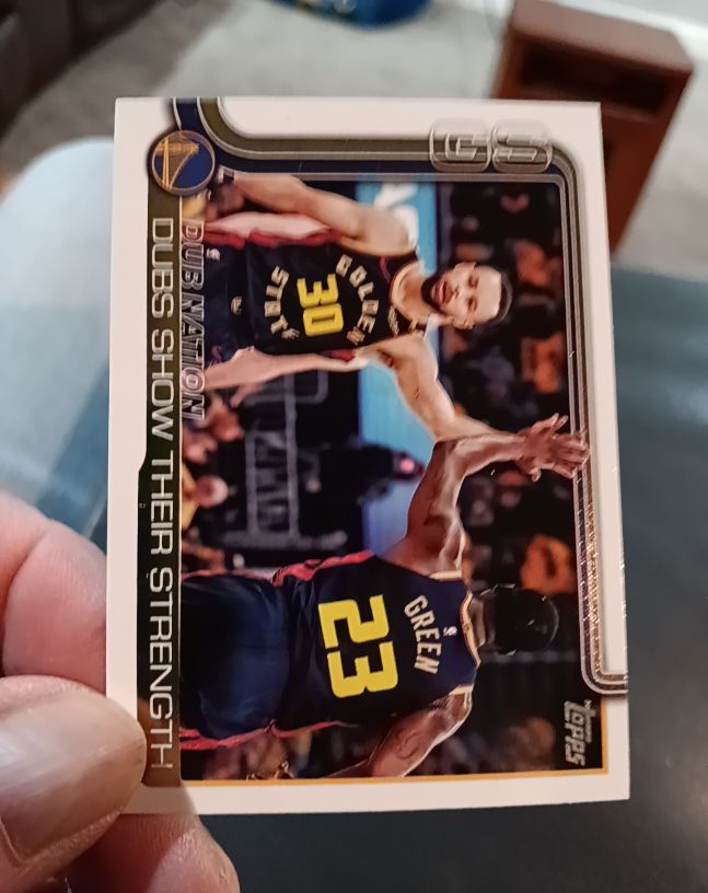 2025-26 Topps #291 Dubs Nation: Dubs Show Their Strength Stephen Curry & Draymond Green — front