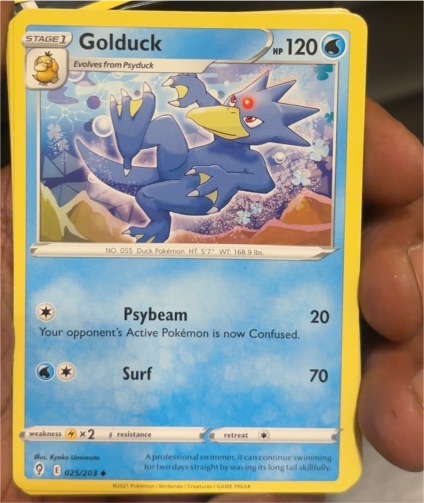 2021 Pokémon Sword & Shield Evolving Skies #025 Golduck — front
