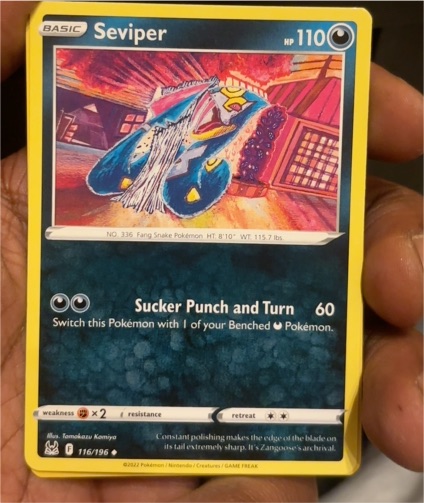 2022 Pokémon Sword & Shield Lost Origin #116 Seviper — front