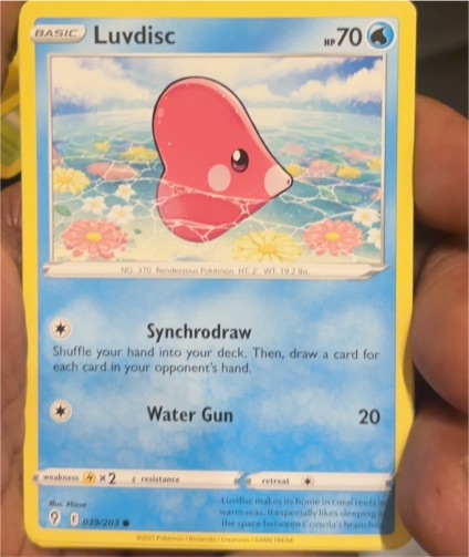 2021 Sword & Shield Evolving Skies #039 Luvdisc — front