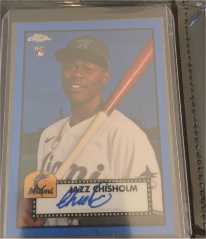 2021 Topps Chrome Platinum Anniversary #PA-JZC Jazz Chisholm — front