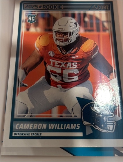 2025 Panini Score #66 Cameron Williams — front