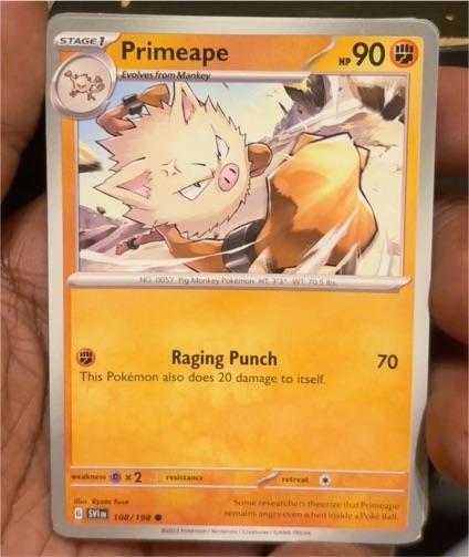 2023 Pokémon Scarlet & Violet #108 Primeape — front