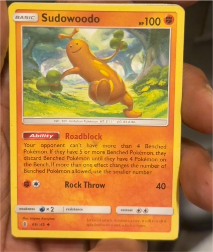 2017 Pokemon Guardians Rising #66 Sudowoodo — front