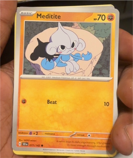 2024 Pokémon Stellar Crown #077 Meditite — front
