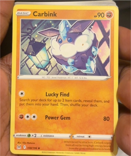 2022 Pokémon Lost Origin #108 Carbink — front