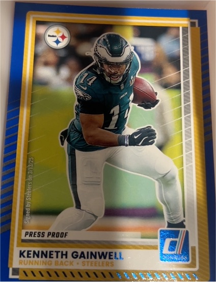 2025 Donruss #31 Kenneth Gainwell Press Proof — front