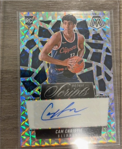 2024-25 Panini Mosaic #RS-CHR Cam Christie Rookie Scripts Auto — front