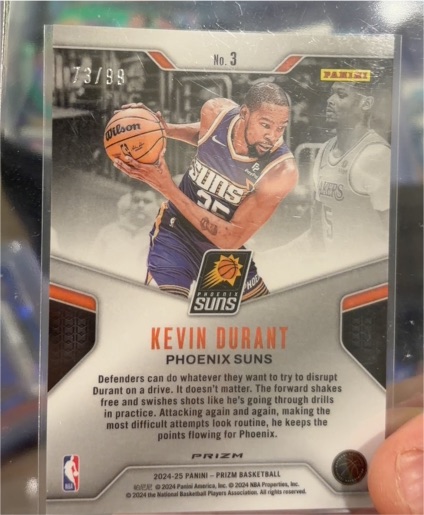 2024-25 Panini Prizm #3 Kevin Durant — front