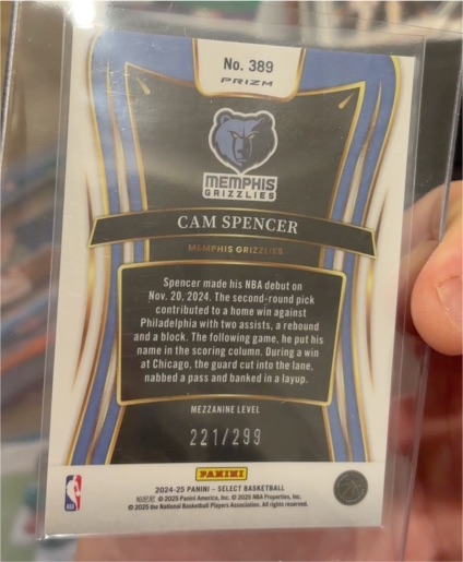 2024-25 Panini Select #389 Cam Spencer — front
